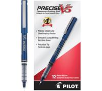 Pilot Precise V5 Capped Liquid Ink Rolling Ball Pens Extra Fine Point 0.5 mm Navy Blue Pack of 12