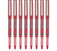 Pilot Precise V5 Capped Liquid Ink Rolling Ball Pens Extra Fine Point 0.5 mm Red Pack of 8