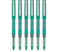 Pilot Precise V5 Roller Ball Stick Pens 0.5mm Extra Fine Green Ink 6-Count