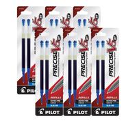Pilot Precise V5 RT Liquid Ink Retractable Rollerball Pen Refills 0.5mm Extra Fine Point Blue Ink 6 pack with 2 refills each