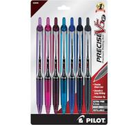 Pilot Precise V5 RT Refillable & Retractable Premium Rolling Ball Pens, Extra Fine Point (0.5mm), Assorted Colors, 7 count (26095)