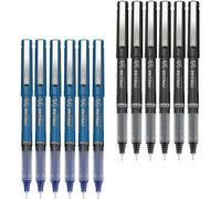 Pilot Precise V5 Stick Rolling Ball Pens Extra Fine Point 6 Black 6 Blue (Dozen Combo Pack)