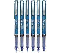 Pilot Precise V5 Stick Rolling Ball Pens Extra Fine Point Blue Ink Pack Of 6