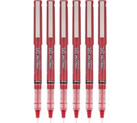 Pilot Precise V5 Stick Rolling Ball Pens Extra Fine Point Red Ink 6 Pack