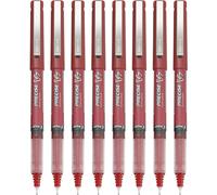 Pilot Precise V7 Capped Liquid Ink Rolling Ball Pens Fine Point 0.7 mm Red Pack Of 8