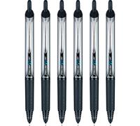 Pilot Precise V7 RT Refillable & Retractable Liquid Ink Rolling Ball Pens, Fine Point (0.7 MM), Black, 6-Pack
