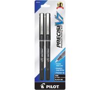 PILOT Precise V7 Stick Liquid Ink Rolling Ball Stick Pens Fine Point (0.7mm) Black Ink 2-Pack (25010)