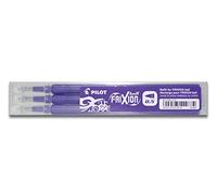 Pilot Refills for Frixion Clicker Rollerball 0.5 mm (Pack of 3) - Violet | REFILL & ERASE: Fine 0.5mm erasable violet pen refills for smooth writing and easy corrections