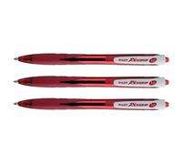 Pack of 3 PILOT REXGRIP BEGREEN Ballpoint Pen with Medium Tip 1.0 mm Red