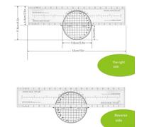 Pilot Ruler for VFR and IFR Navigation, Transparent ABS Measuring Ruler with Rotating Plotter, Medium Size Flight Placard, 33.6 x 11.1 cm, Heat-Resistant up to(A)