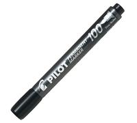 Pilot SCA-100 Permanent Marker Pens Bullet Tip 1 mm Black Pack of 3aa