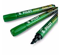 Pilot SCA-400 Chisel Tip Permanent Marker Pen - 1.5mm - 4.0m Tip - Green - Set of 3