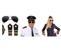 PILOT SET 00085, GLASSES AVIATOR BADGE EPAULETTES
