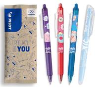 PILOT - Set of 3 Frixion Ball Clicker + 1 FriXion Light Highlighter - Erasable Pens - Sweet Paradise Limited Edition - Refillable Rollerball - Blue, Pink, Purple - Medium Tip