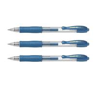 Pilot Set of 3 Gel Ink Ballpoint Pens G2 07 Metallic Blueaa