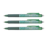 Pilot Set of 3 Retractable Frixion Ball Clicker Pens Fine Point Greenaa