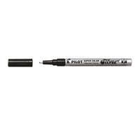 Pilot - Set of 6 Super Colour Markers, Aluminium Body, Thin Tip, Silver.