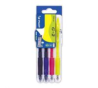 Pilot Set2Go G207 Retractable Gel, 0.7mm, Assorted, Pack of 4