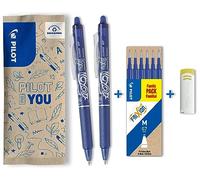 Pilot Spain Frixion Clicker - 1 set of 2 Frixion clicker + 6 refills + 1 rubber, Blue