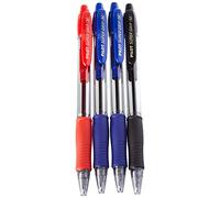 PILOT Spain Super Grip Retractable Ballpoint Pen with Oil Based Ink, Pack of 4, Multi-Colour