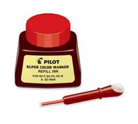 PILOT Super Color Permanent Marker Refill Ink Red Ink 1 Ounce Bottle with Dropper 43700