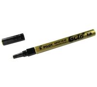 Pilot Super Colour Fine Marker Bullet 3.0 mm Tip - Gold, Box of 12