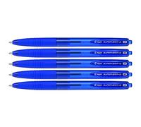Pilot Super Grip G Retractable Ballpoint Pens Medium Point Blue Pack of 5