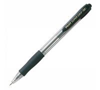 Pilot Super Grip Retractable Ballpoint Pen - Black, Medium, Refillable, 1.0mm tip, Rubber Grip, Unisex, WRITING_INSTRUMENT