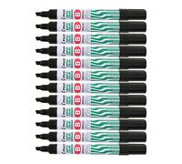 Pilot Supercolour Broad Permanent Marker Chisel 2.0-4.5 mm Tip - Black, Box of 12
