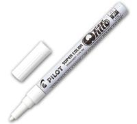 PILOT Supercolour Fine Permanent Marker 3.0 mm Tip - White, Box of 12