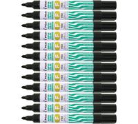 Pilot Supercolour Fine Permanent Marker Bullet 4 mm Tip - Black, Box of 12