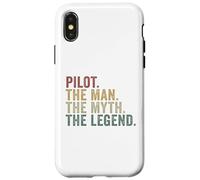 Pilot The Man The Myth The Legend Funny Aviation Flying Case for iPhone X/XS