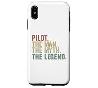 Pilot The Man The Myth The Legend Funny Aviation Flying Case for iPhone XS Max