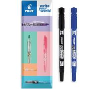 PILOT Twin Marker Pen - Permanent 2-in1 Markers - Fine & Extra Fine Dual Tips - 76% Recycled Begreen Range in Envelope Gift Packaging (Mixed, 2 Pack)