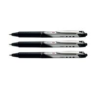 Pilot V Ball RT Retractable Liquid Ink Roller Ball 0.5mm Tip Black Ink (Pack 3)
