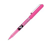 Pilot V Ball VB5 Rollerball Pens Liquid Ink Fine Metal Tip Pink Pack of 12aa