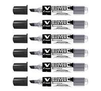 Pilot V Board Master Whiteboard Markers Chisel Set of 3Rechargeable Black
