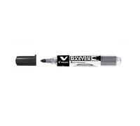 PILOT - V Board Master Marker - Bullet Tip - 6.0mm - Black Ink - Box of 10 | BOLD & SUSTAINABLE: Recycled refillable whiteboard markers with a bullet tip and rich black ink for bold, clear writing.