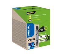 Pilot Pen V-Board Master Whiteboard Marker – Black – 10 Markers & 10 Refills – Recycled, 6mm Bullet Tip