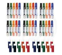 Pilot V Board Master Marker Set - 30 Pack + 20 Refills, Medium Bullet Tip (6 Black, 6 Blue, 6 Green, 6 Red, 6 Orange)