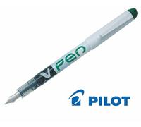 Pilot V Pen Disposable Fountain Pen - Medium Nib Erasable Ink 7 Colours 12 Pack
