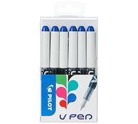 Pilot V Pen Disposable Fountain Pen - Blue, Pack of 6