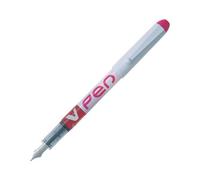 Pilot V Pink Disposable Fountain Pen - 1 Pack (Pink) Medium Nib - Erasable Ink, Smooth Writing