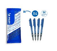 Pilot - V-Sign Fineliner Marker Pen - Medium - Blue - Pack of 4