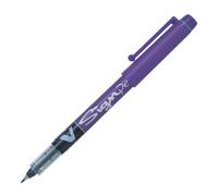 Pilot V Sign Liquid Ink Marker Pen Set - 12 Pack (Purple) 0.6mm Tip - Precision Writing