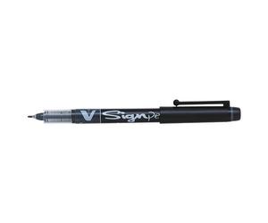 Pilot V Sign Liquid Ink Pen 2Mm Tip 0.6Mm Line Black (Pack 12) - 301101201