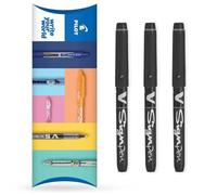 PILOT V Sign Pen - Fineliner Marker Pens - 2.0mm Nib Tip - 0.6mm Line Width - Pillow Pack of 3 (Black)