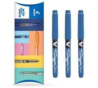 PILOT V Sign Pen - Fineliner Marker Pens - 2.0mm Nib Tip - 0.6mm Line Width - Pillow Pack of 3 (Blue)