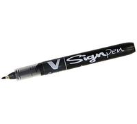 Pilot V Sign Pen Liquid Ink 2.0 mm Tip - Black, Box of 12 | BOLD & BRIGHT: Liquid ink sign pens with 2.0mm tip and vibrant black ink for bold writing, marking and displays.