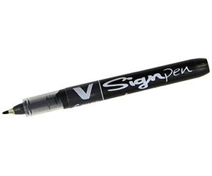 Pilot V Sign Pen Liquid Ink 2.0 mm Tip - Black, Box of 12 | BOLD & BRIGHT: Liquid ink sign pens with 2.0mm tip and vibrant black ink for bold writing, marking and displays.